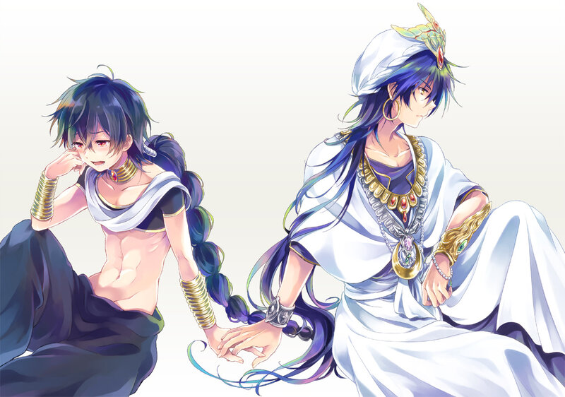 Two Anime Characters — White, Calm, Jewelry