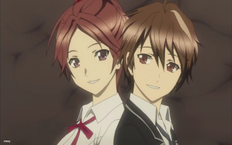 Two Anime Characters — White, Calm, School Uniform