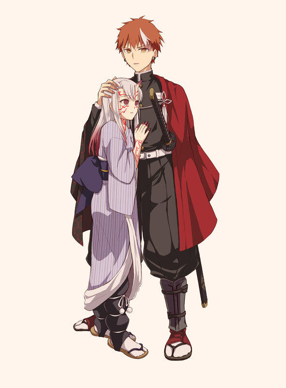 Two Anime Characters — White, Calm, Sword