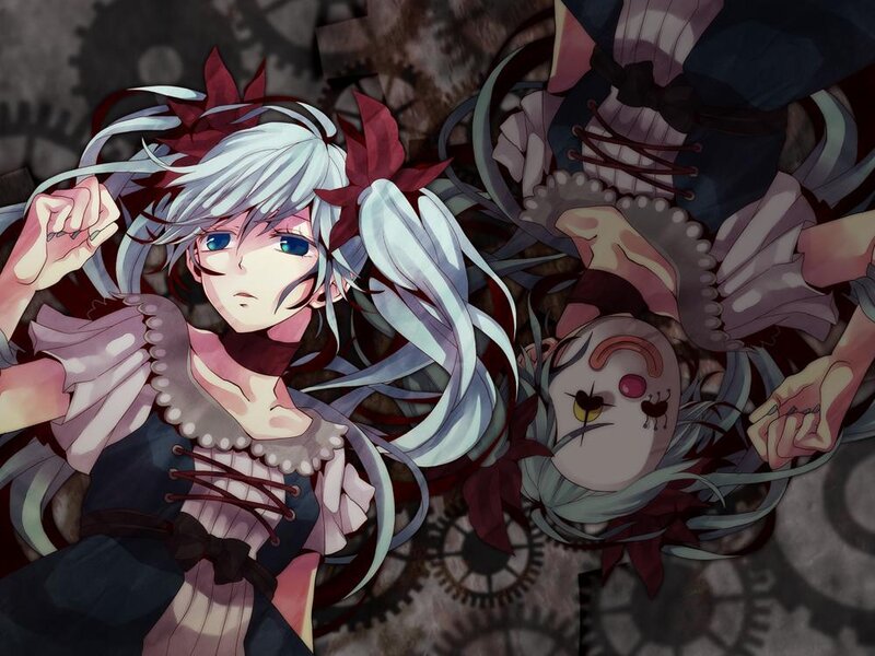 Two Anime Characters — White, Dark