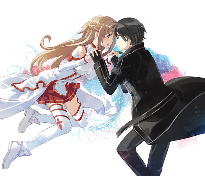 Two Anime Characters — White, Dramatic, Anime Art, Fighting