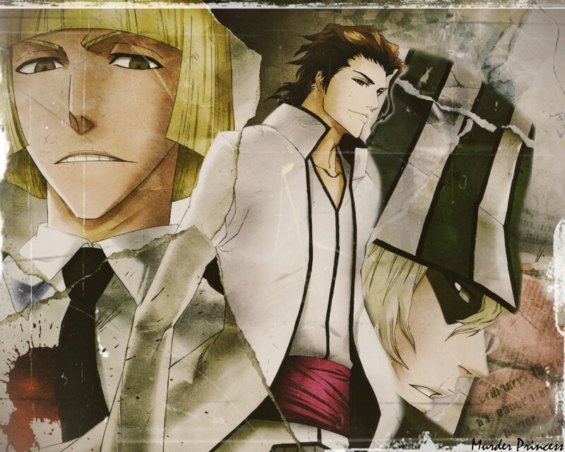 Two Anime Characters — White, Dramatic, Blood Splatter