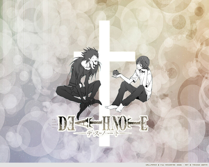 Two Anime Characters — White, Dramatic, Cross