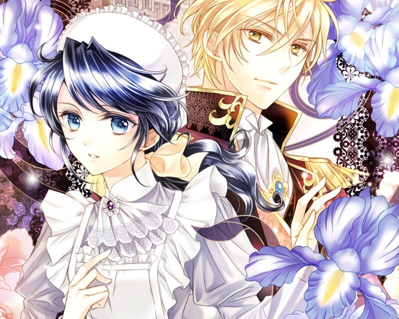 Two Anime Characters — White, Dramatic, Flowers, Clothing