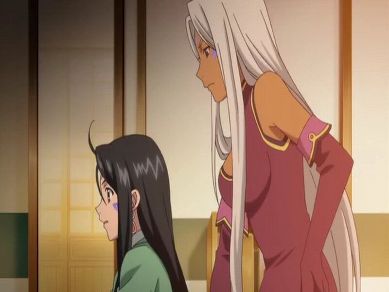 Two Anime Characters — White, Dramatic, Indoor