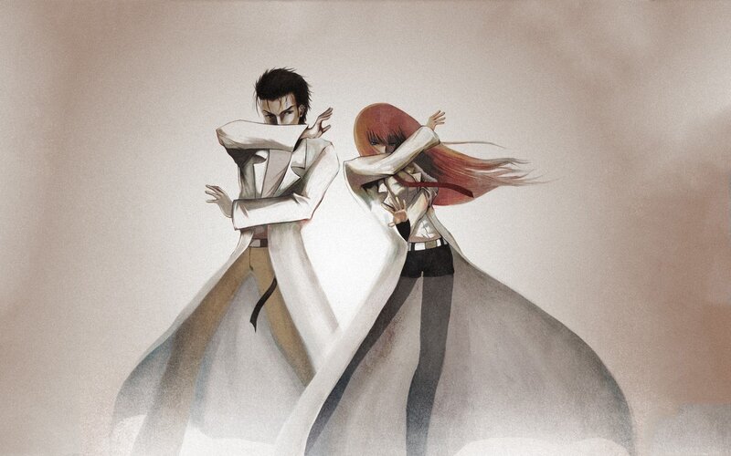 Two Anime Characters — White, Dramatic, Long Coats