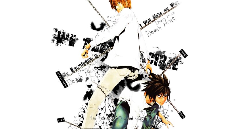 Two Anime Characters — White, Dramatic, Manga, Chains