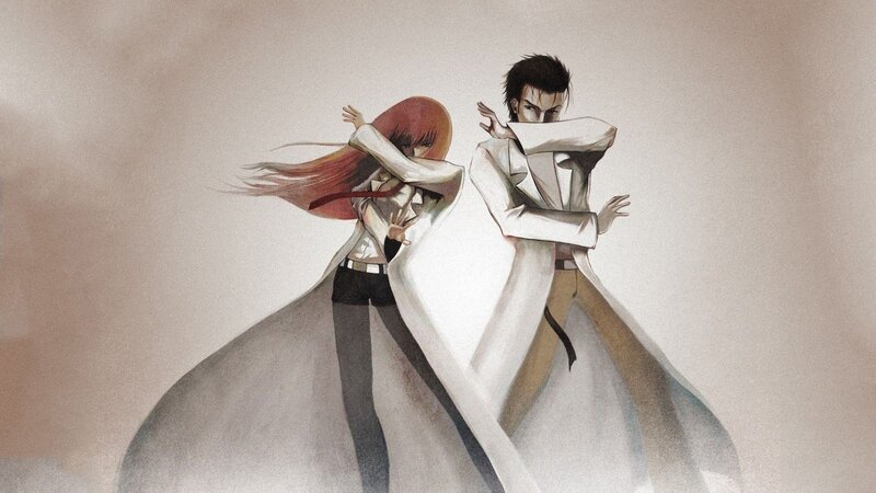 Two Anime Characters — White, Dramatic, Manga, Long Hair, White Coats