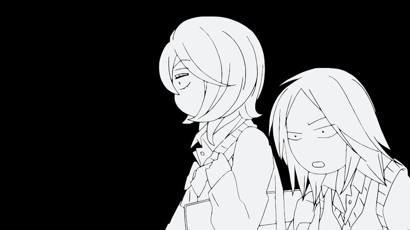 Two Anime Characters — White, Dramatic, Manga, School Uniform