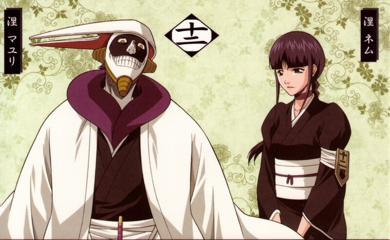 Two Anime Characters — White, Dramatic, Mask