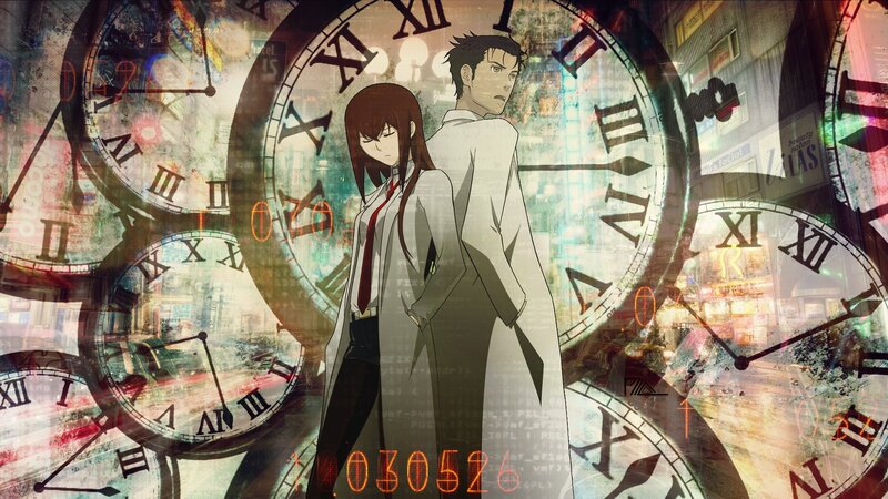 Two Anime Characters — White, Dramatic, Night, Clocks