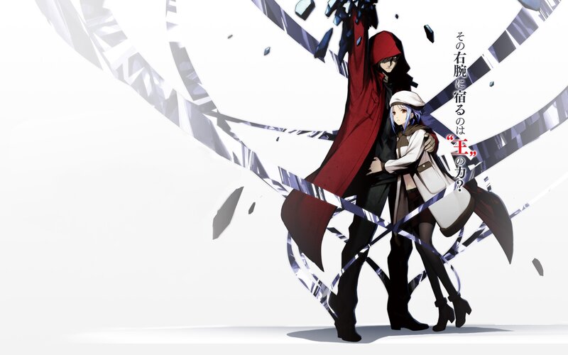 Two Anime Characters — White, Dramatic, Red Cloak