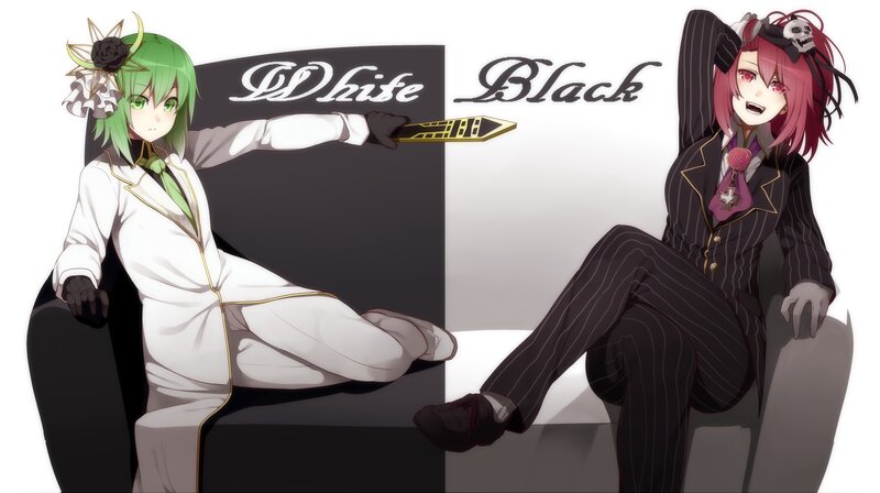 Two Anime Characters — White, Dramatic, Suits