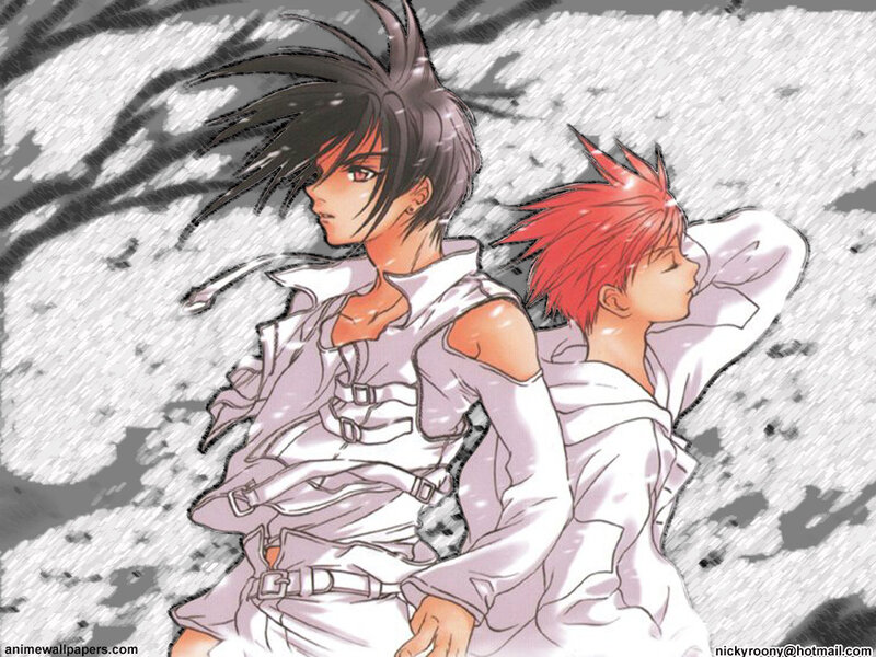 Two Anime Characters — White, Dramatic, Winter, Manga