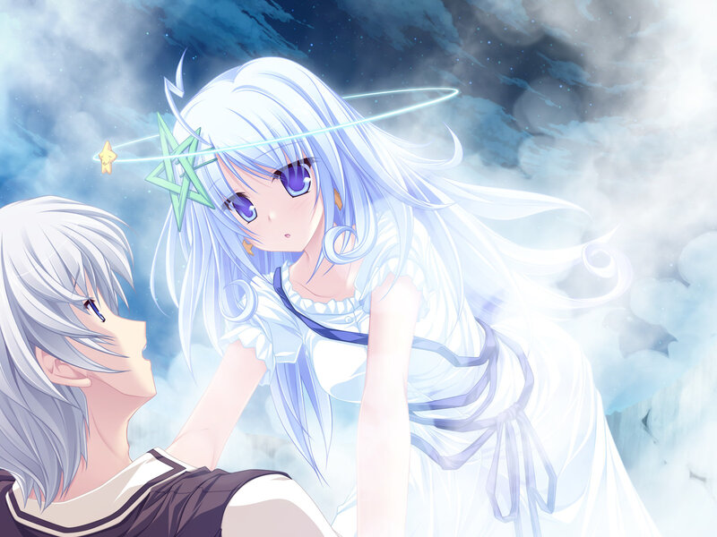 Two Anime Characters — White, Dreamy