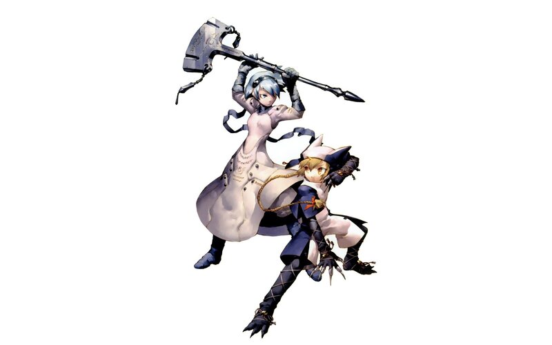Two Anime Characters — White, Dynamic, Axe