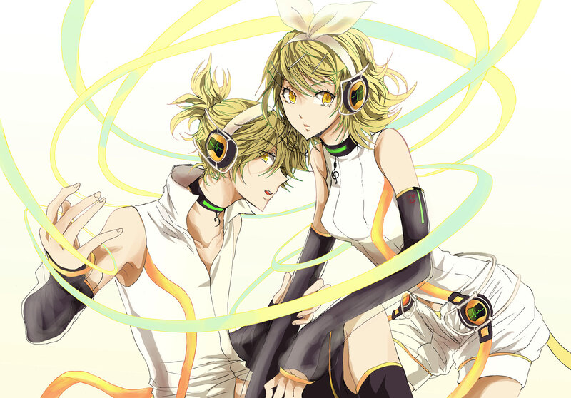 Two Anime Characters — White, Dynamic