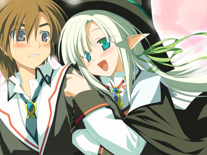 Two Anime Characters — White, Playful, Elf Ears
