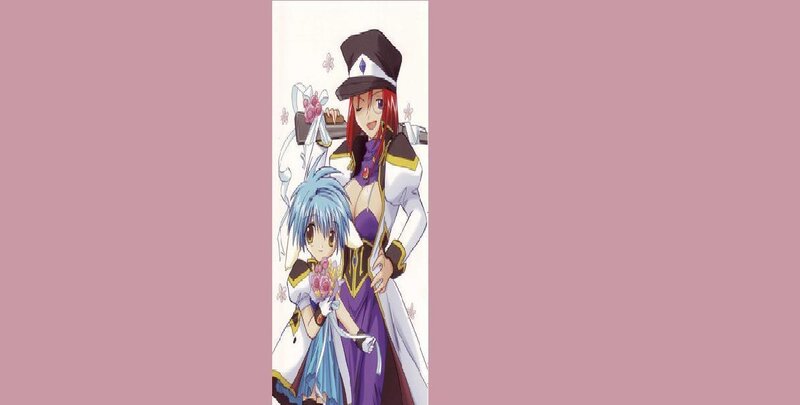 Two Anime Characters — White, Playful, Flowers