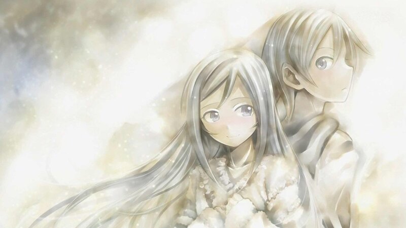 Two Anime Characters — White, Serene, Anime Art