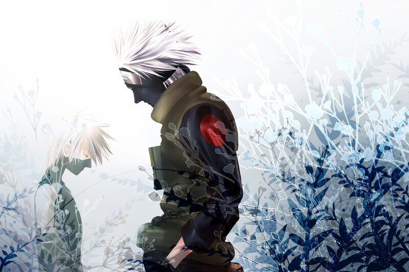Two Anime Characters — White, Serene, Plants