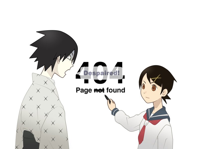 Two Anime Characters — White