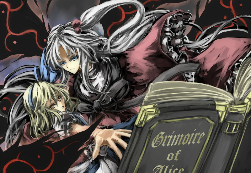 Two Anime Characters with Book