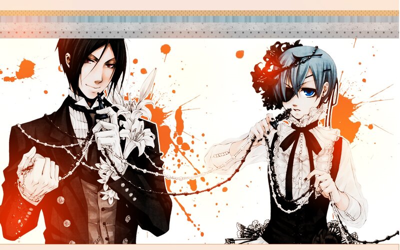 Two anime characters with chains