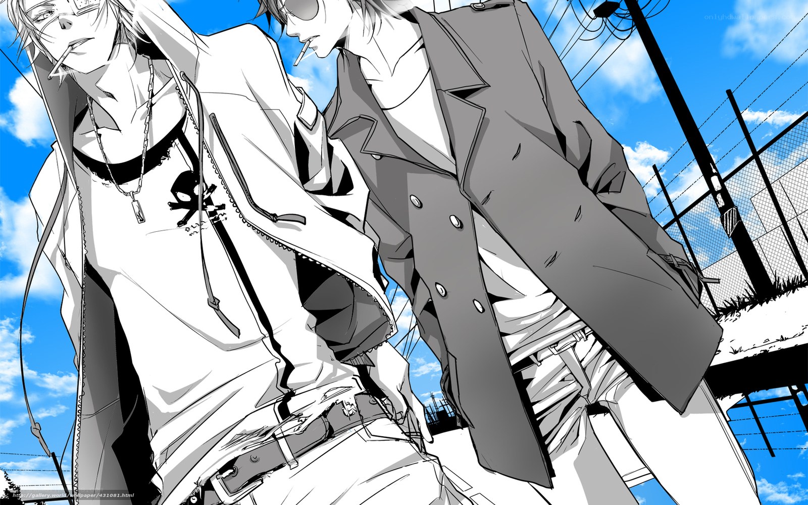 two anime characters with cigarettes
