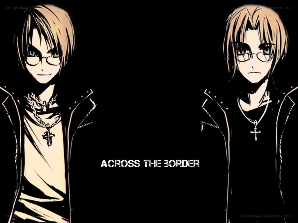 Two anime characters with glasses