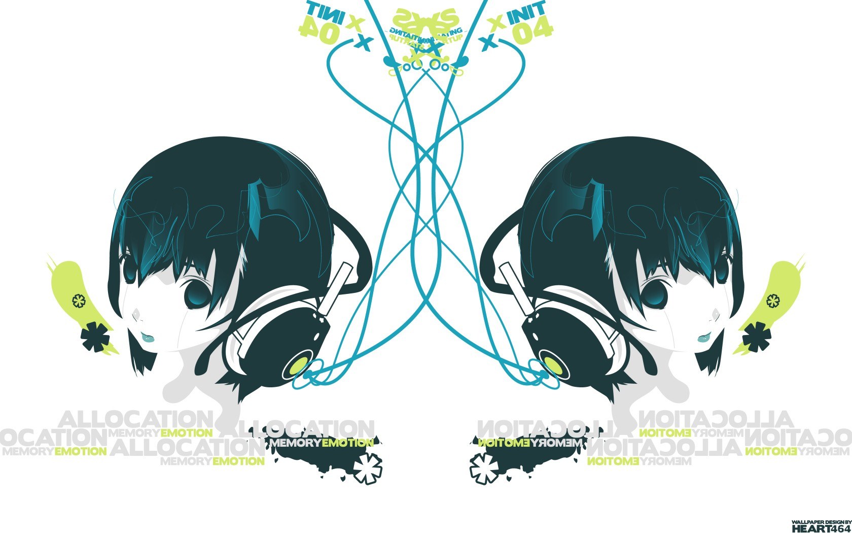 two anime characters with headphones