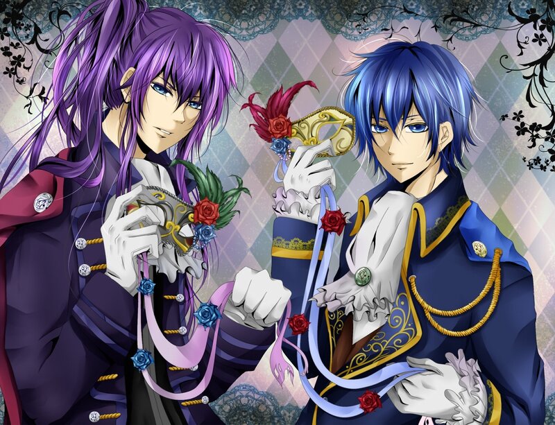 Two anime characters with masks
