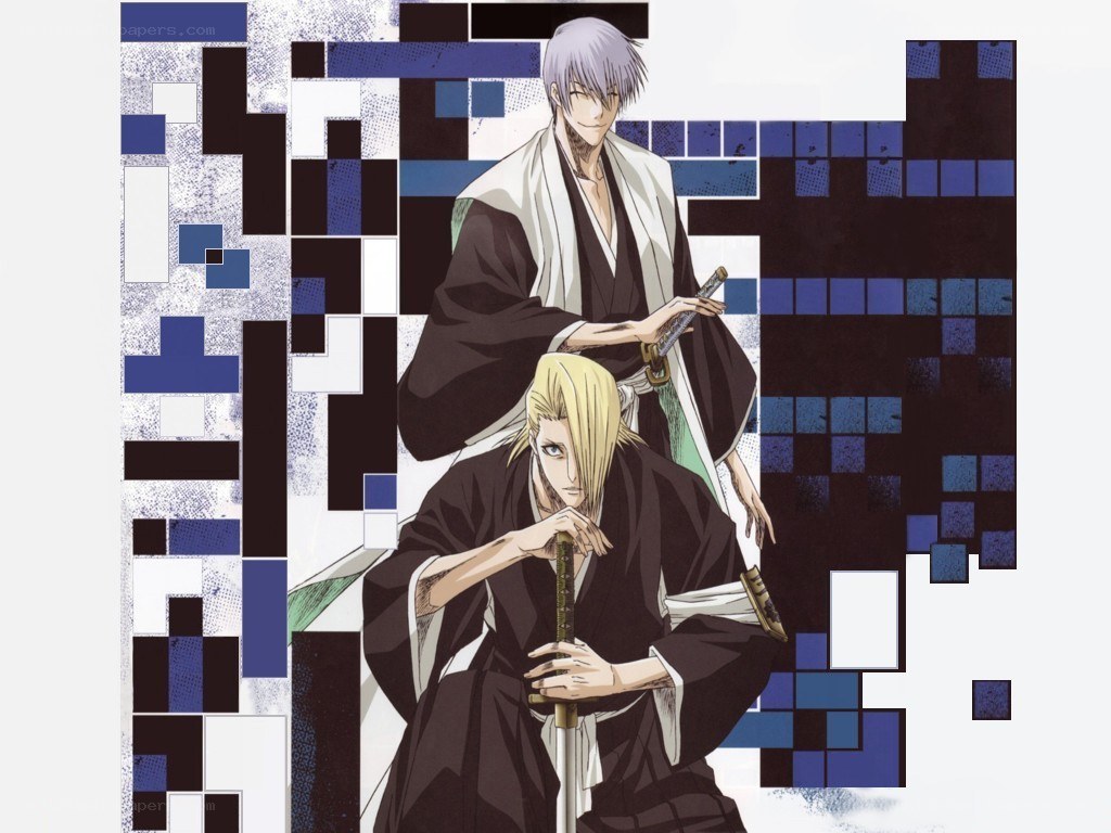 Two anime characters with swords