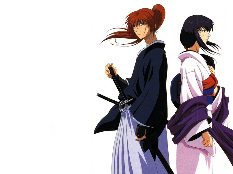 Two anime characters with swords