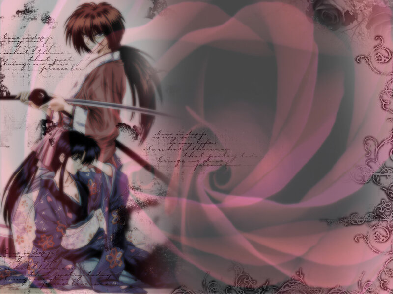 Two Anime Characters with Swords — Pink