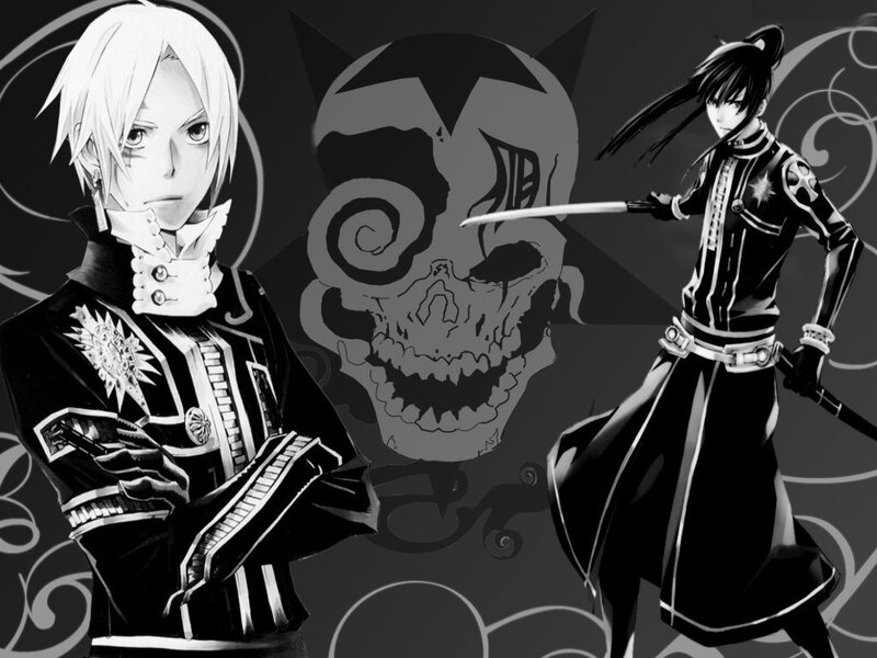 Two anime characters with swords