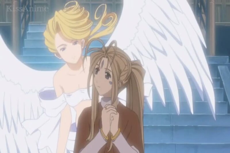 Two Anime Characters with Wings — White