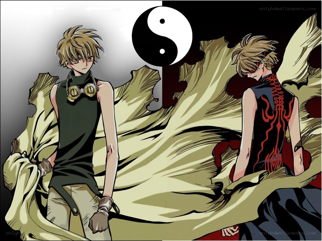 Two anime characters with yin-yang symbol