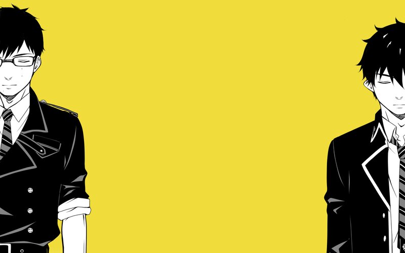 Two Anime Characters — Yellow, Calm, Manga