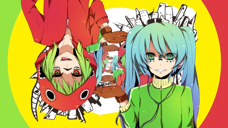Two Anime Characters — Yellow, Chaotic, Green Hair