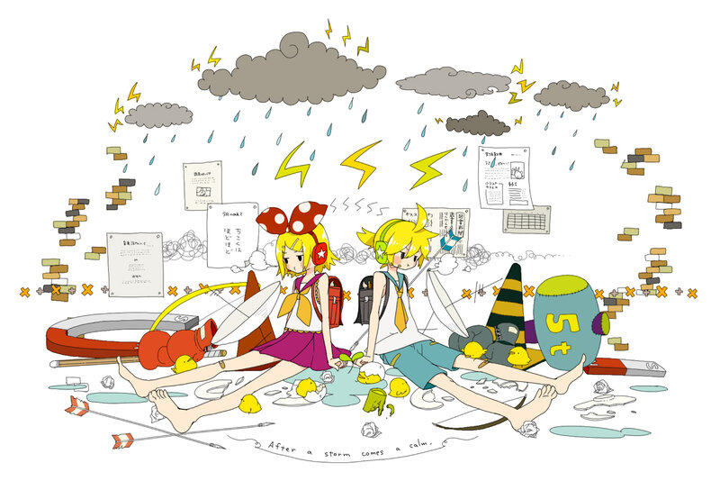 Two Anime Characters — Yellow, Chaotic, Manga