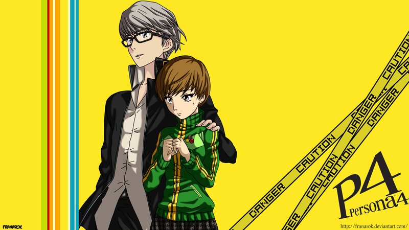 Two Anime Characters — Yellow, Dramatic, Caution Tape