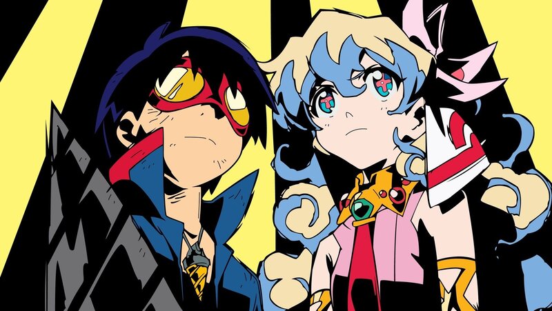 Two Anime Characters — Yellow, Dramatic, Goggles, Blue Hair