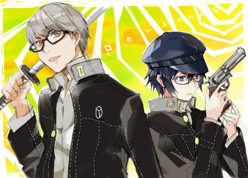 Two Anime Characters — Yellow, Dramatic, Guns