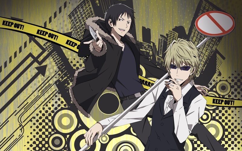 Two Anime Characters — Yellow, Dramatic, Knife