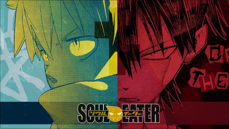 Two Anime Characters — Yellow, Dramatic, Manga, Text