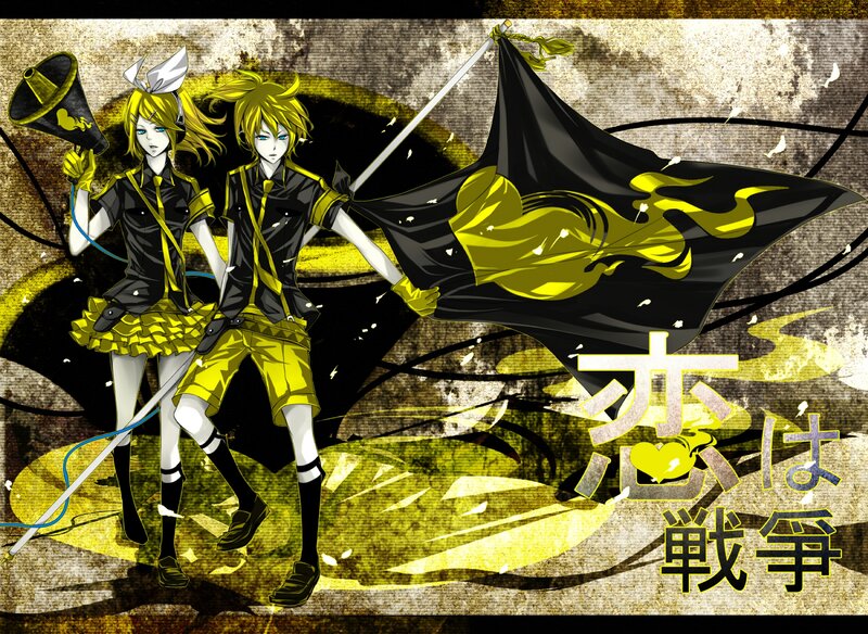 Two Anime Characters — Yellow, Dramatic, Megaphone