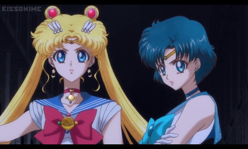 Two Anime Characters — Yellow, Dramatic, Night, Long Blonde Hair