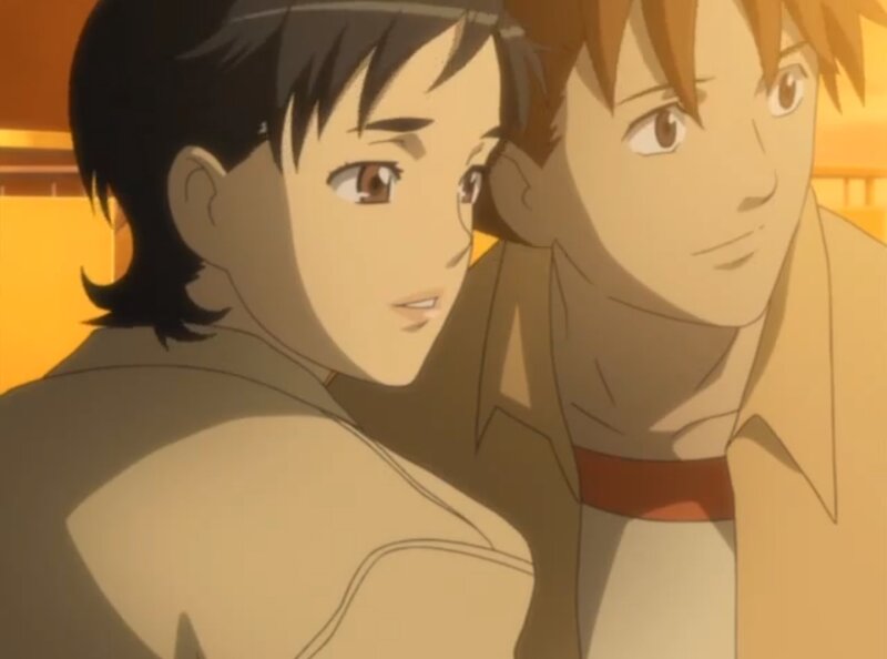 Two Anime Characters — Yellow, Dramatic, Sunset, Male Character