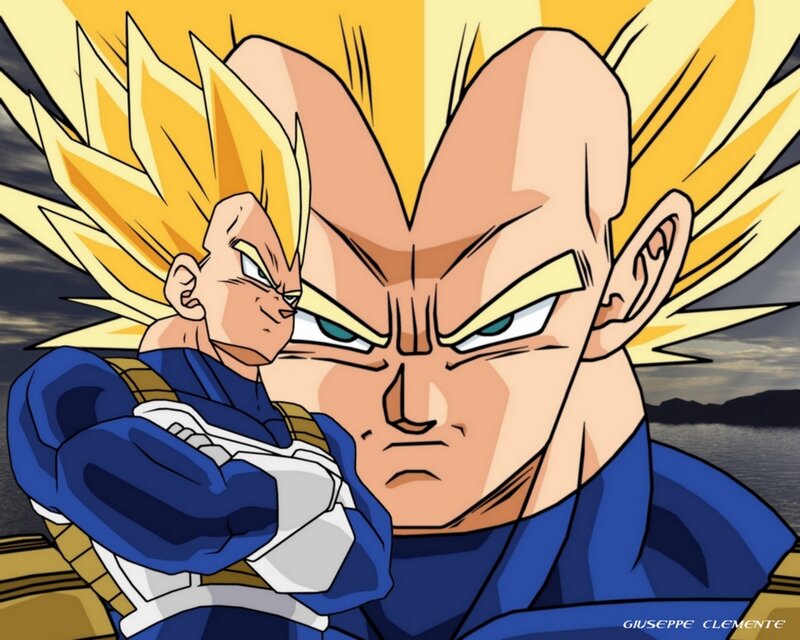 Two Anime Characters — Yellow, Dramatic, Sunset, Spiky Hair